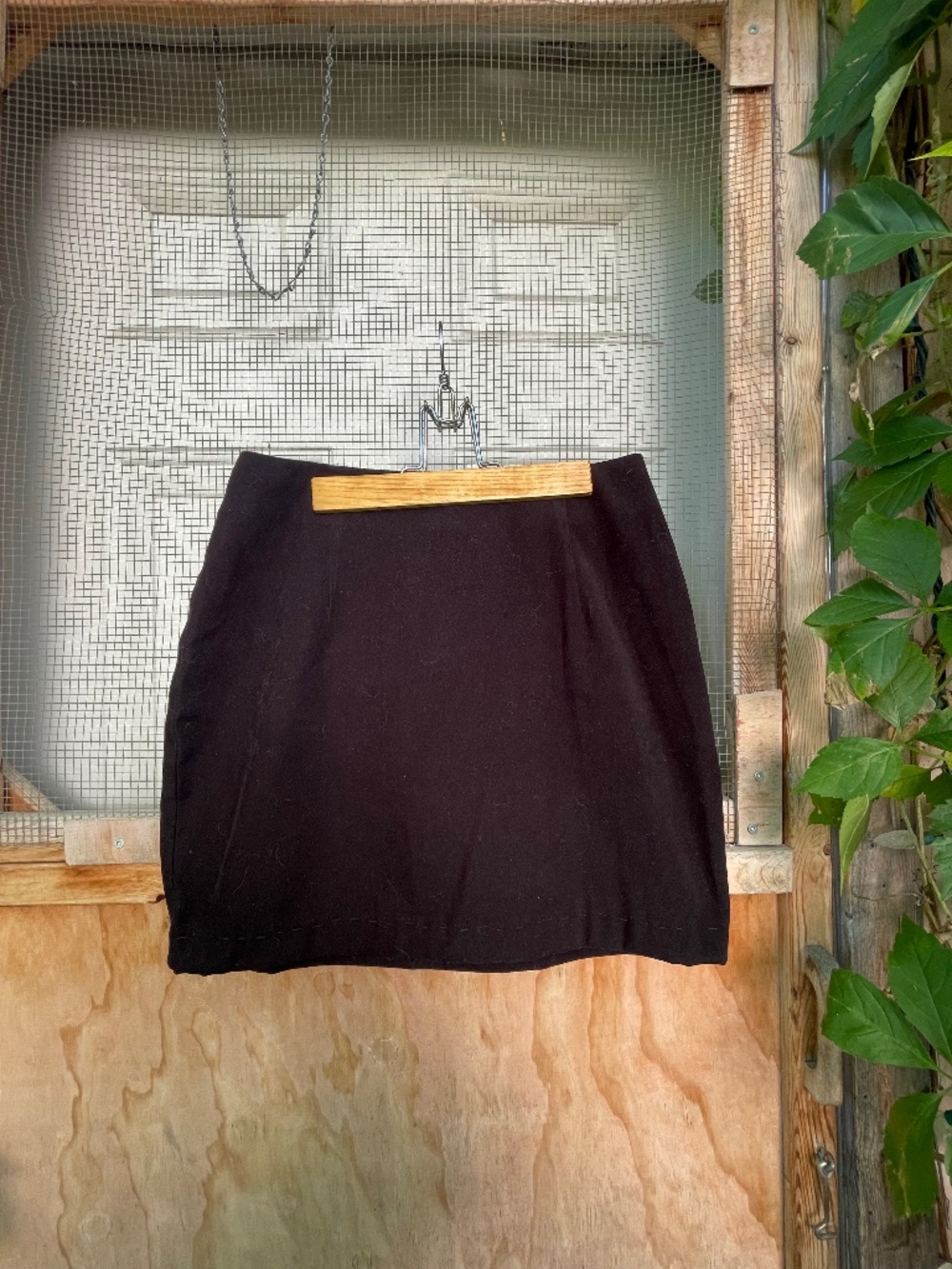 Suede Black Mini Skirt